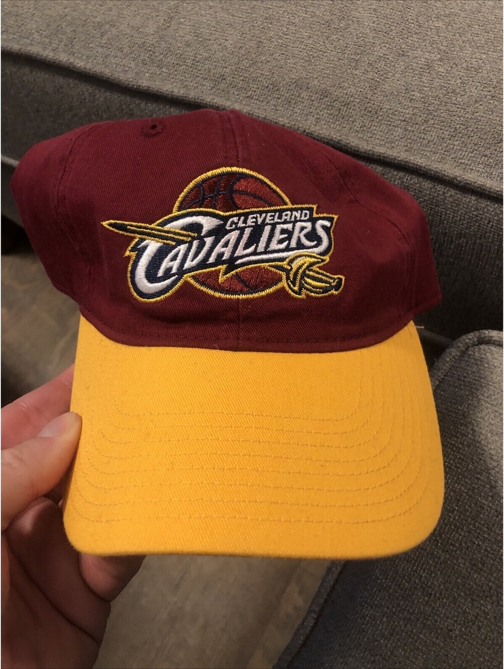 Cleveland Cavaliers NBA Slouch Adjustable Maroon/Gold Bill Cap Hat $25